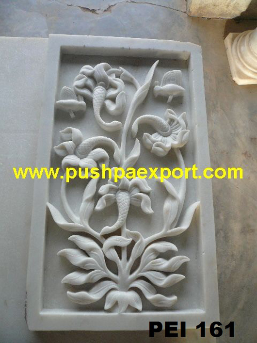 Stone Flower Carved Panel